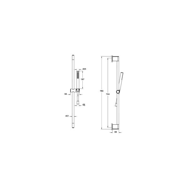 Vitra Prime Stick Sürgülü El Duşu Krom A45929