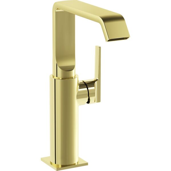 Vitra Suit A4276574 Yüksek Lavabo Bataryası, Yandan, Soft Altın