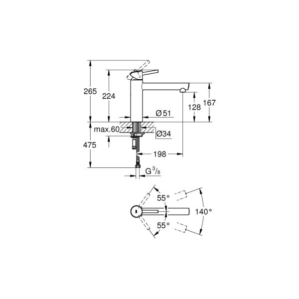 Concetto Tek Kumandalı Eviye Bataryası - 31128001