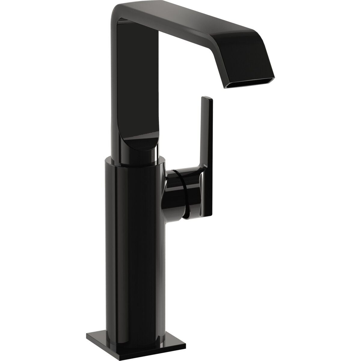 Vitra Suit A4276539 Çanak Lavabo Bataryası, Yandan Kumandalı, Parlak Siyah