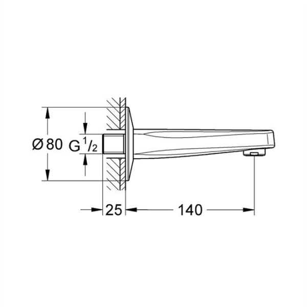 Grohe Baucurve Çıkış Ucu 13252000