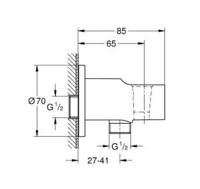 Grohe Relexa Duş Çıkış Dirseği El Duş Askılı - 28628001