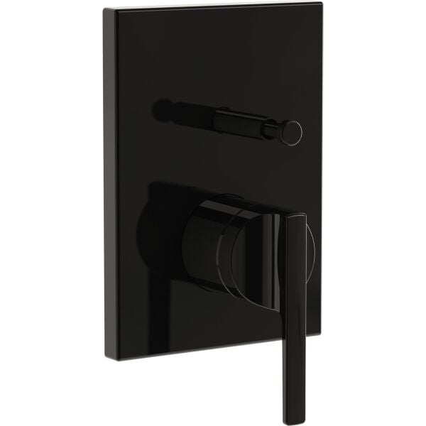 VİTRA Suit A4283839 Ankastre Banyo Bataryası (Sıva Üstü Grubu), Parlak Siyah