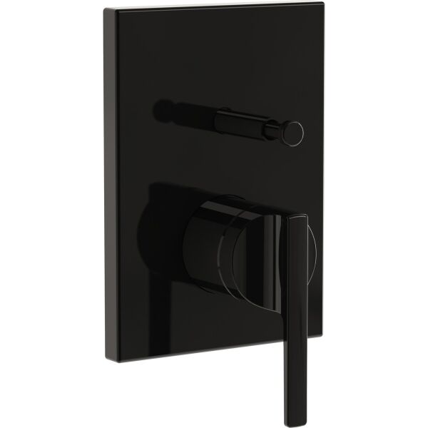 VİTRA Suit A4283839 Ankastre Banyo Bataryası (Sıva Üstü Grubu), Parlak Siyah