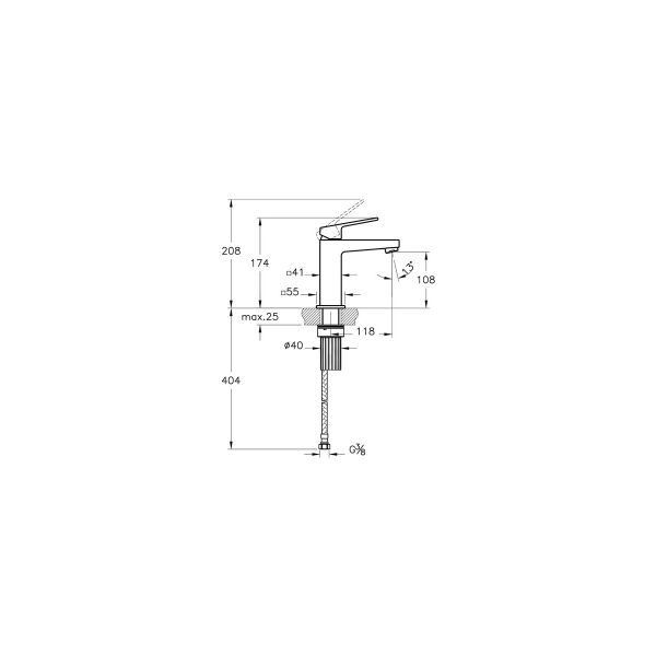 Artema Minimax Square Lavabo Bataryası Krom A43720
