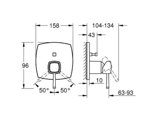Grohe Grandera Ankastre Banyo/Duş Bataryası - 24260000