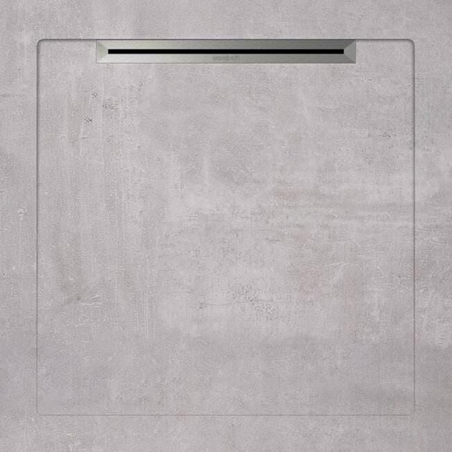 Aquanit 90x90 BETON GRI SLOPE LINE+SIFON
