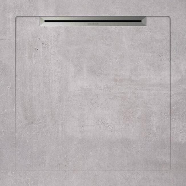 Aquanit 90x90 BETON GRI SLOPE LINE+SIFON