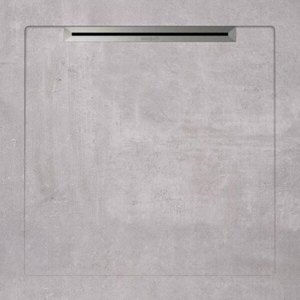 Aquanit 90x90 BETON GRI SLOPE LINE+SIFON
