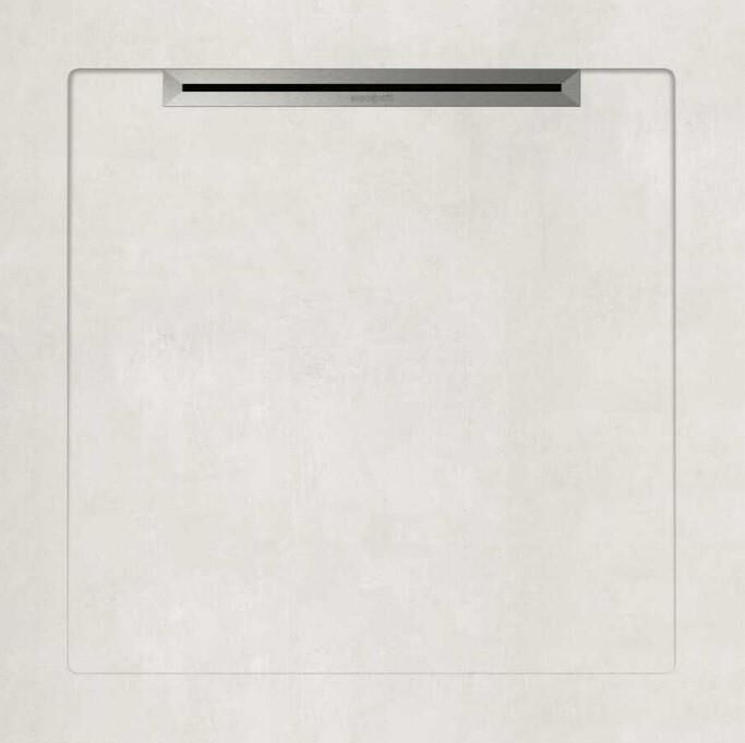 Aquanit 90x90 BETON BEYAZ SLOPE LINE+SIFON