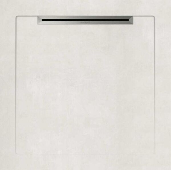 Aquanit 90x90 BETON BEYAZ SLOPE LINE+SIFON