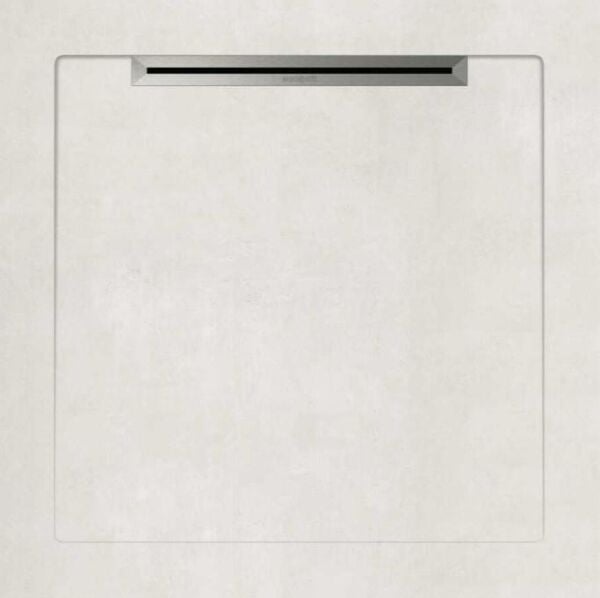 Aquanit 90x90 BETON BEYAZ SLOPE LINE+SIFON