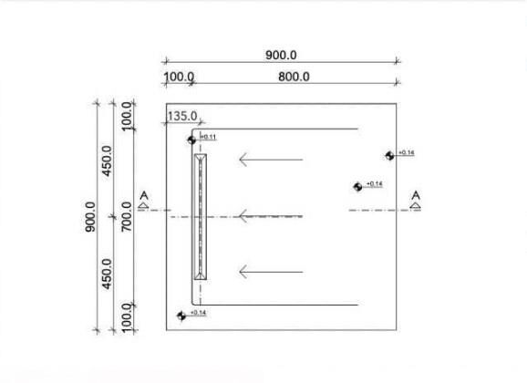 Aquanit 90x90 BETON BEYAZ SLOPE LINE+SIFON