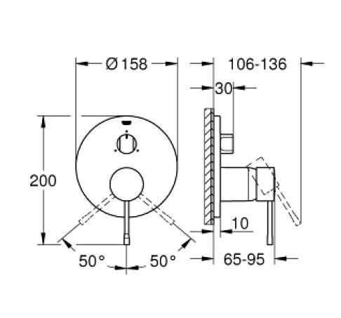 Grohe Essence Tek Kumandalı 3 Yönlü Banyo Bataryası - 24169GL1