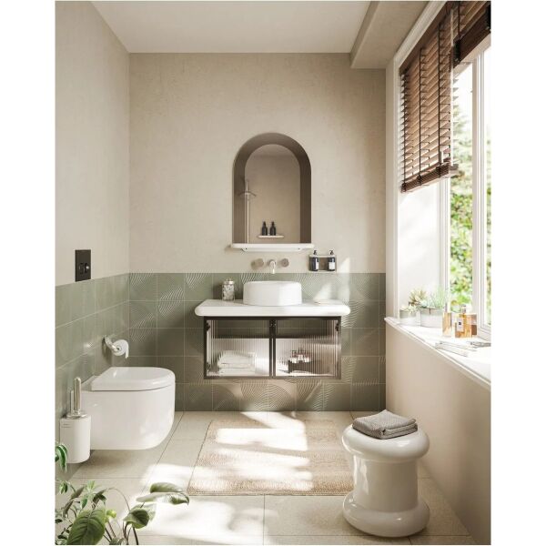 Vitra Liquid A42689 Ankastre Uzun Lavabo Bataryas, Krom