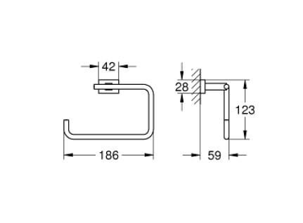 Grohe Essentıals Cube Havluluk - 40510AL1