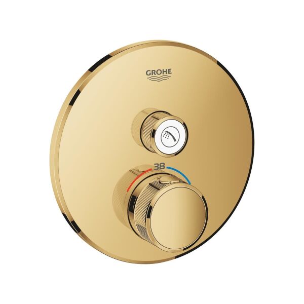 Grohe Grohtherm SmartControl Tek valfli akış kontrollü, ankastre termostatik duş bataryası - 29118GL0