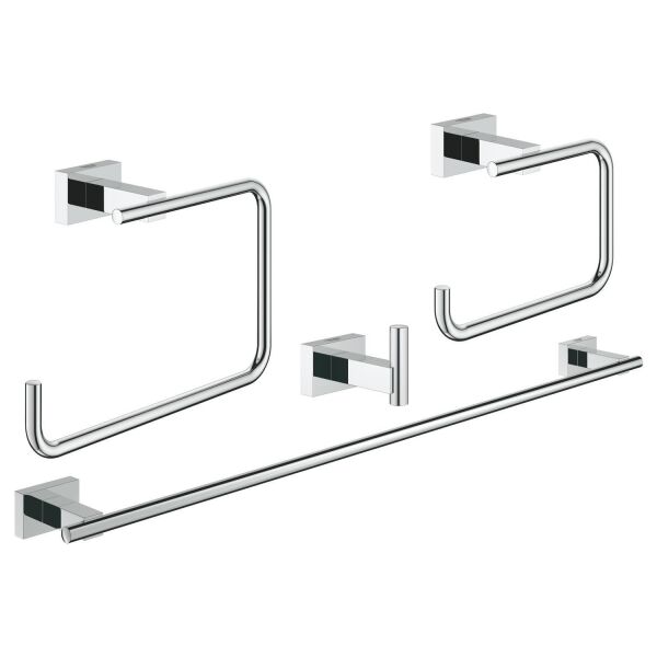 Grohe Essentials Cube 4'ü Bir Arada Banyo Aksesuar Seti (40778001)
