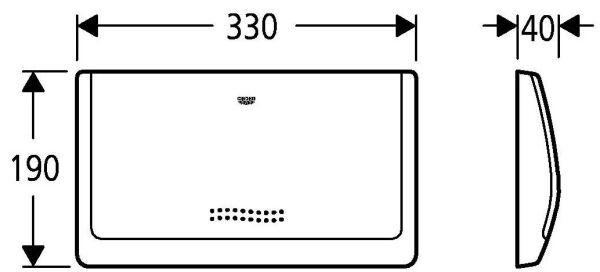 Grohe Kumanda Paneli 6 Lt. Start/stop Mat Krom - 37053000