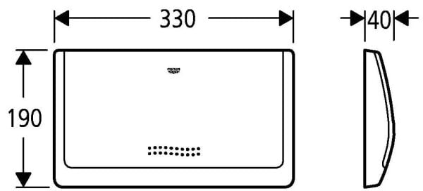 Grohe Kumanda Paneli 6 Lt. Start/stop Mat Krom - 37053000