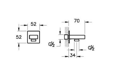 Vitra A4523329 Ankastre El Duşu Çıkışı, Soft Bakır