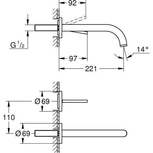 Grohe Atrio 2 Delikli Joystick Lavabo Bataryası - 19918DA3