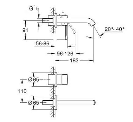 Grohe Essence İki Delikli Lavabo Bataryası M-Boyut - 29192KF1