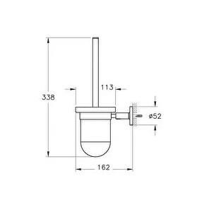 Vitra Base 100 A44118 Tuvalet Fırçalığı, Krom