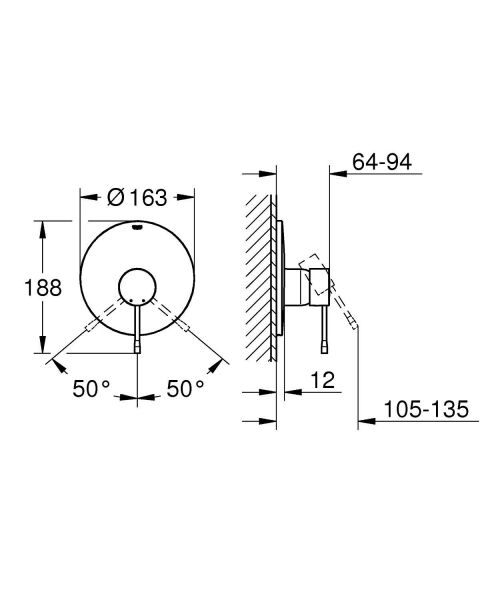 Grohe Essence New Ankastre Duş Bataryası - 19286001