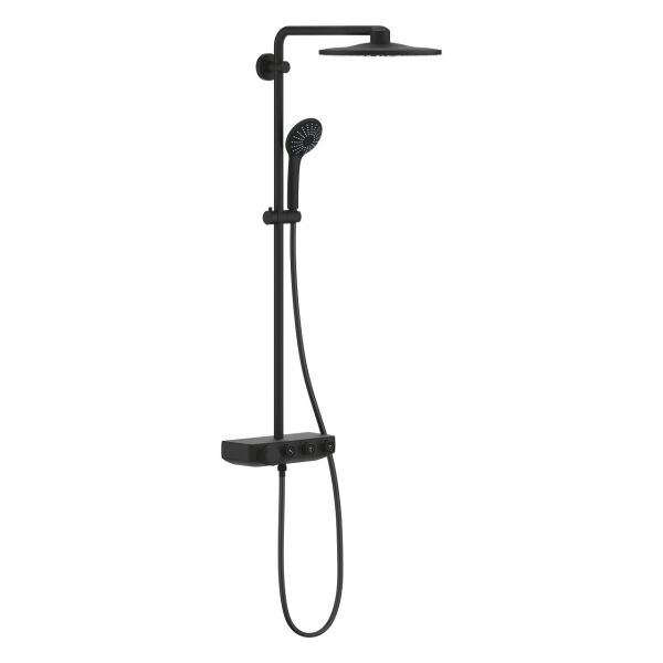 Grohe Euphoria SmartControl System 310 Duo Duvara Monte Termostatik Bataryalı Duş Sistemi Phantom Black - 22120KF0