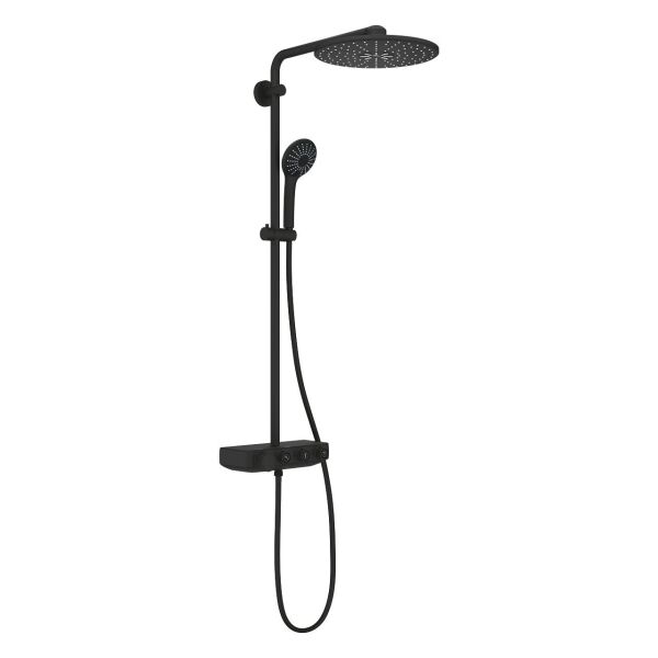 Grohe Euphoria SmartControl System 310 Duo Duvara Monte Termostatik Bataryalı Duş Sistemi Phantom Black - 22120KF0