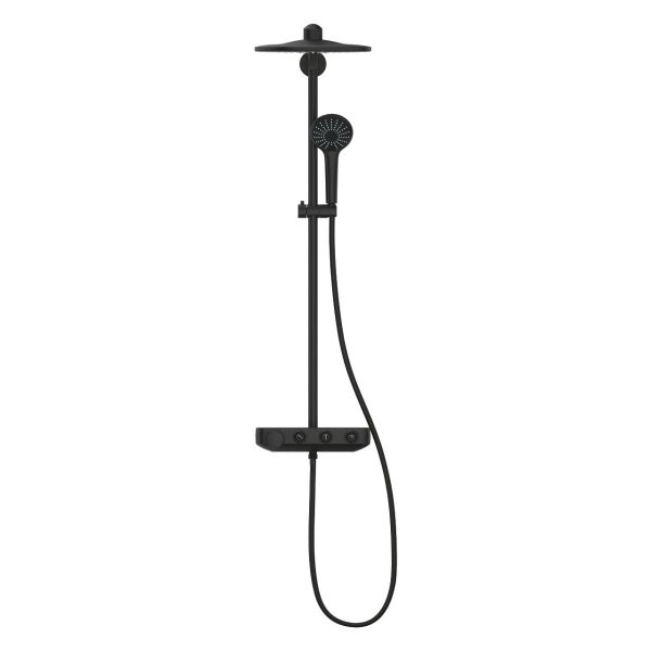 Grohe Euphoria SmartControl System 310 Duo Duvara Monte Termostatik Bataryalı Duş Sistemi Phantom Black - 22120KF0