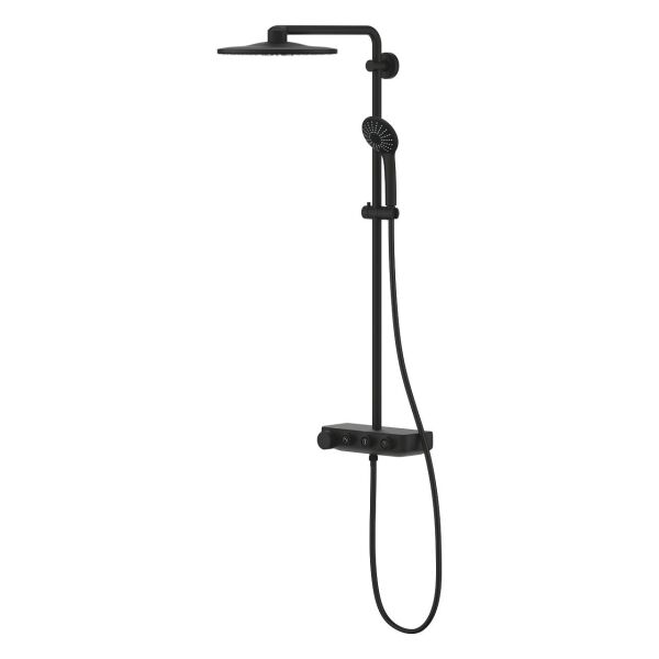 Grohe Euphoria SmartControl System 310 Duo Duvara Monte Termostatik Bataryalı Duş Sistemi Phantom Black - 22120KF0