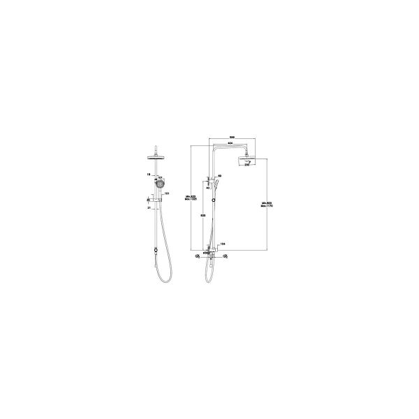 Vitra Artema Base Round 200 Duş Kolonu Krom A45910
