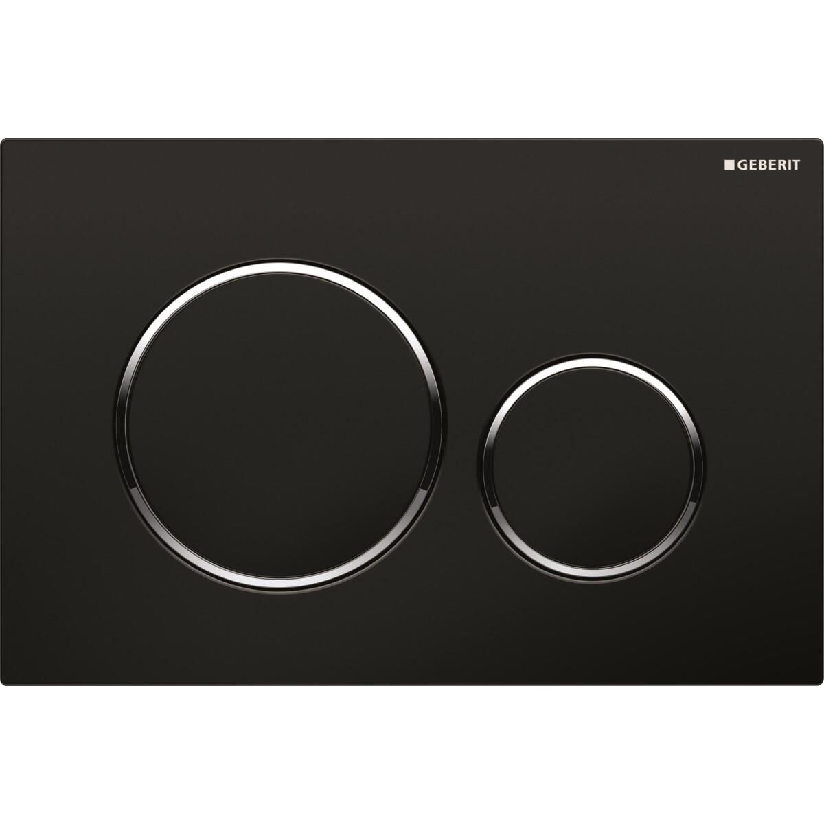 Geberit Sigma20 Kumanda Kapağı, Çift Basmalı, Siyah/Mat Siyah - 115.882.DW.1