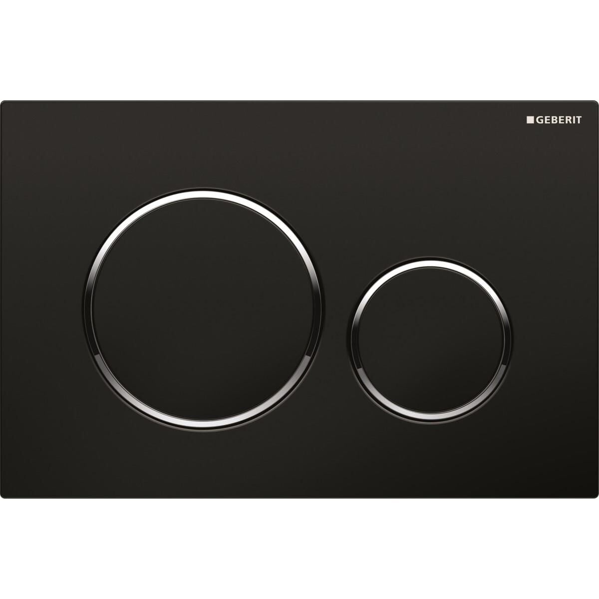 Geberit Sigma20 Kumanda Kapağı, Çift Basmalı, Siyah/Mat Siyah - 115.882.DW.1
