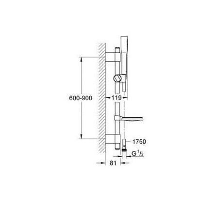 Grohe Euphoria Stick Cosmopolitan Sürgülü Duş Seti 1 Akışlı - 27368000