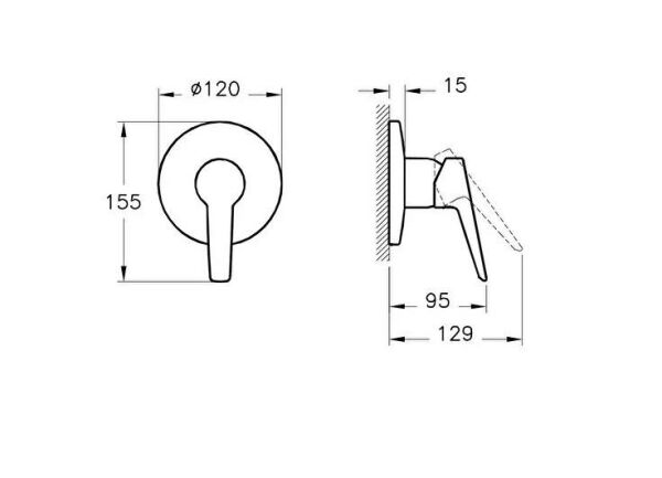 Artema Solid S Ankastre Duş Bataryası (Sıva Üstü Grubu) Krom