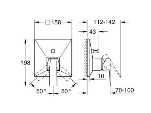 Grohe Allure Brilliant Ankastre Banyo/Duş Bataryası - 24279000