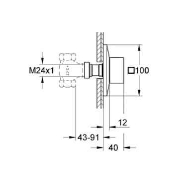 Grohe Allure Brilliant Ankastre Stop Valf - 29398000