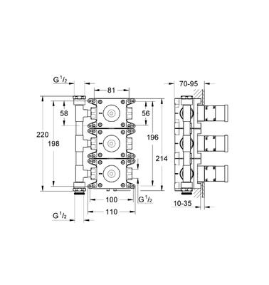 Grohe Grohe Rapido C 27 625 000 Için Iç Gövde (35031000)