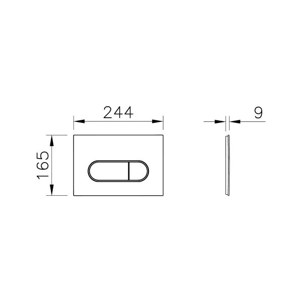 Vitra Root Round 740-2250 Kumanda Paneli, Siyah