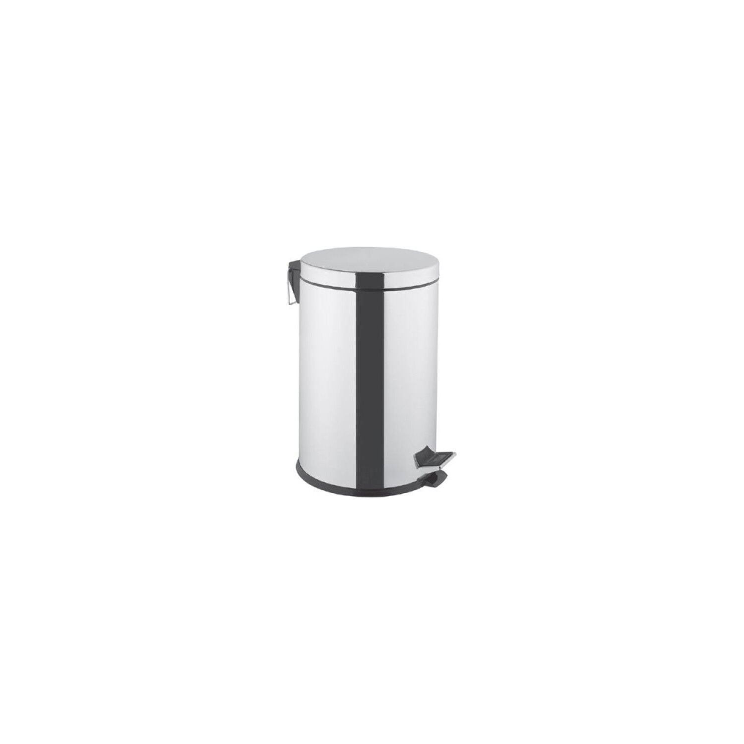 VitrA Arkitekta A44017 Yavaş Kapanır Kapaklı Çöp Kovası Krom (20 Litre)
