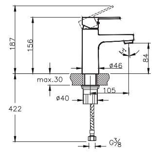 Artema Nora S Lavabo Bataryası - A42878