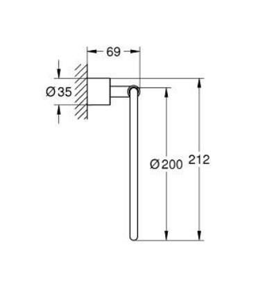 Grohe Atrio Halka Havluluk - 40887000