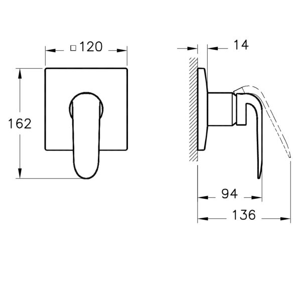 Artema Style X Ankastre Duş Bataryası (Sıva Üstü Grubu) A42280