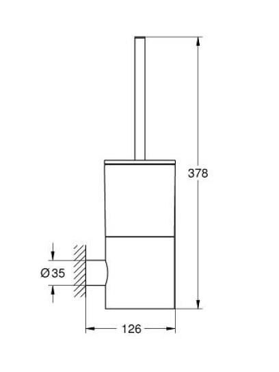 Grohe Atrio Tuvalet Fırçası - 40892000
