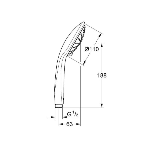 Grohe Euphoria El Duşu 3 Akışlı - 27221000