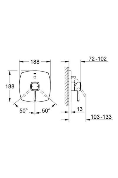 Grohe Grandera Ankastre Banyo Duş Bataryası - 19920IG0