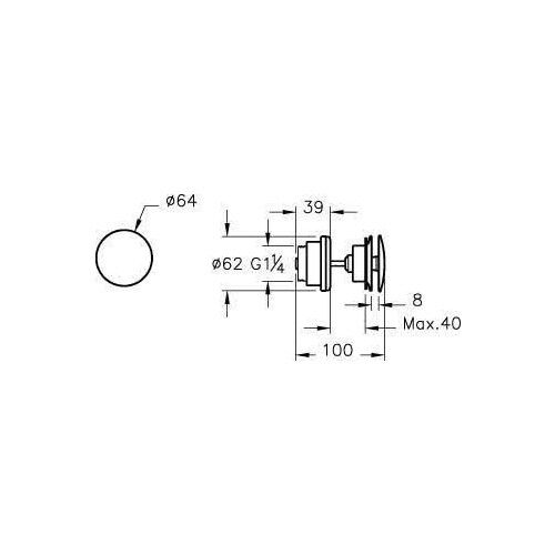 Vitra A45149 Yuvarlak Lavabo Süzgeci Universal Basmalı